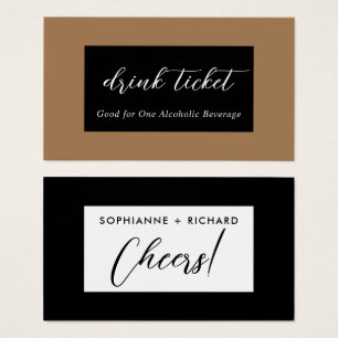 Bilhete De Bebida De Casamento