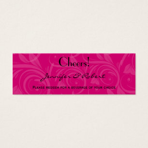Bilhete de Bebida Gráfica Rosa Rosa Rosa Rosa Rosa