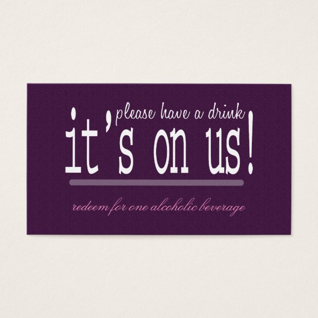 Bilhete de Bebida Moderna de Casamento de Amor e C (Frente)