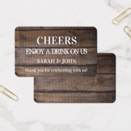 Bilhete de Bebida Rústica Simples