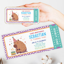Bilhete de Capybara Birthday Convite