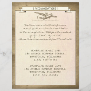 bilhete de casamento de destino de vintage- alojam