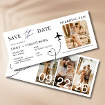 Bilhete de Embarque de Destino<br><div class="desc">Elevem seus anúncios de casamento de destino com nosso ingênuo Bilhete de Plano de Passagem de Embarque Salve os Convites de Data. Feito com muita atenção aos detalhes, esses convites únicos capturam a essência da aventura e do romance. Cada convite é projetado para se assemelhar a um cartão de embarque...</div>