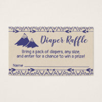 Bilhete de Fralda de Boho Tribal Raffle