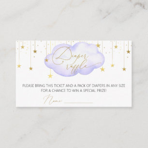 Bilhete de Fralda de lavanda, Lua e Cartão de Estr