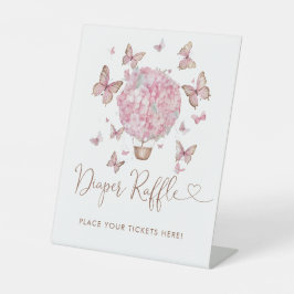 Bilhete de Fralda de Raffle Floral Rosa