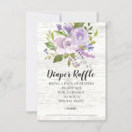 Bilhete de Fralda Floral Rustic Raffle