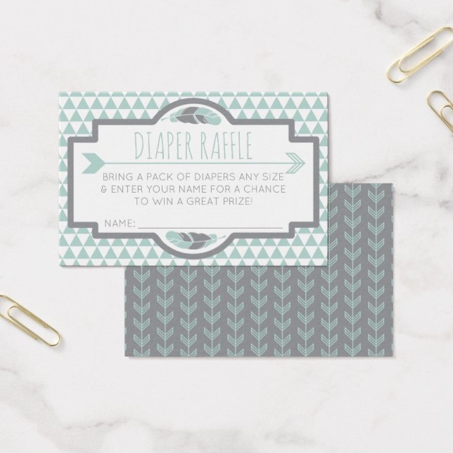 Bilhete de fralda Raffle, Asteca, Setas, Tribal (Escritótio)