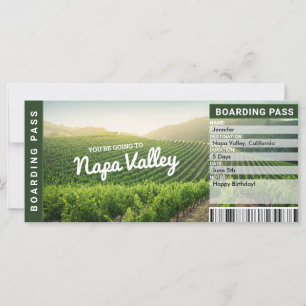 Bilhete de Presente de Proveta de Viagem da Napa V