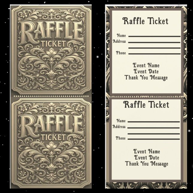 Bilhete de Raffle Dourado (Criador carregado)