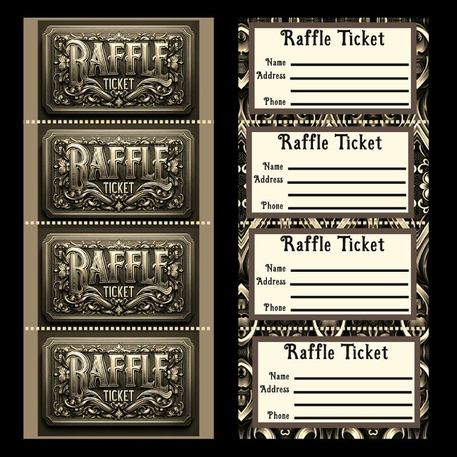 Bilhete de Raffle Dourado (Criador carregado)