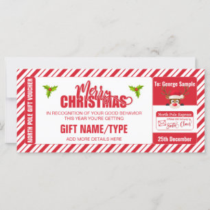 Bilhete de Reinador de Bonito de Natal, Cartão de