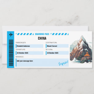 Bilhete de Viagem do Monte Everest Surpresa