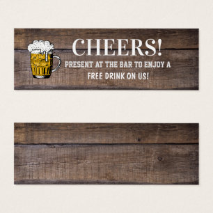 Bilhete de Voucher de Bar Pub Bebida De Casamento