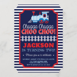 Bilhete do aniversário do trem do convite | do