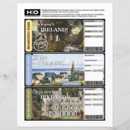Bilhete irlandês para Viagem e eventos