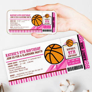 Bilhete Rosa de Basquete Passou o Convite de Anive