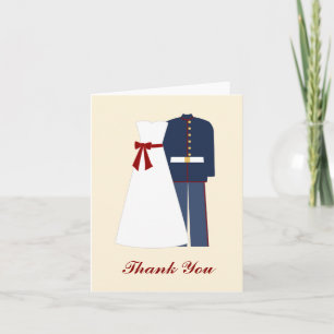 Bilhetes de Agradecimento de Casamento Militar