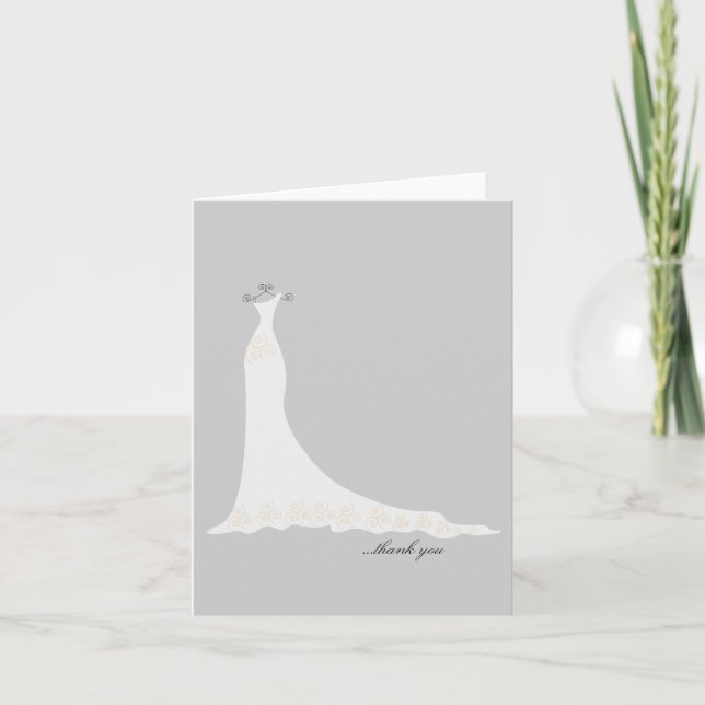 Bilhetes de Agradecimento de Vestido de Noiva {Pra (Frente)