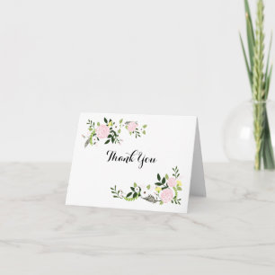 Bilhetes de Agradecimento do Jardim Floral -branco