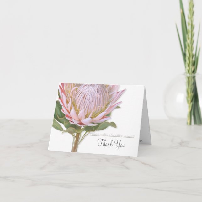 Bilhetes de Agradecimento Floral Moderno Flor de P (Frente)