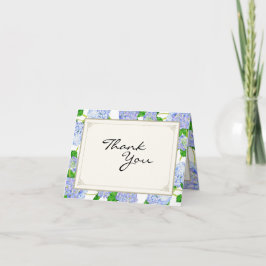 Bilhetes de Agradecimento Hydrangea Azul Renda Flo
