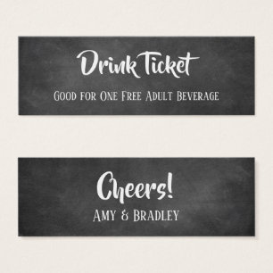 Bilhetes de Bebida Casuais em Branco sobre Quadro 