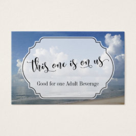 Bilhetes De Bebida De Casamento À Praia