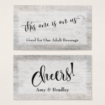 Bilhetes De Bebida Elegante De Madeira Com Elegant