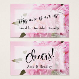 Bilhetes de Bebida | Letra Elegante & Foto de Peôn
