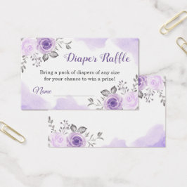 Bilhetes de Fralda Floral Roxo-Elegante de Pastel