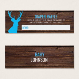 Bilhetes de madeira azul FRALDA rustic Buck Wood Q
