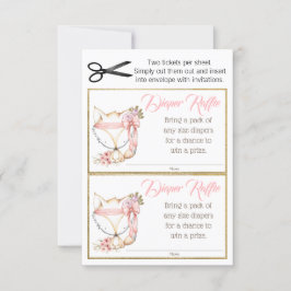 Bilhetes de rifa de fraldas de raposa menina