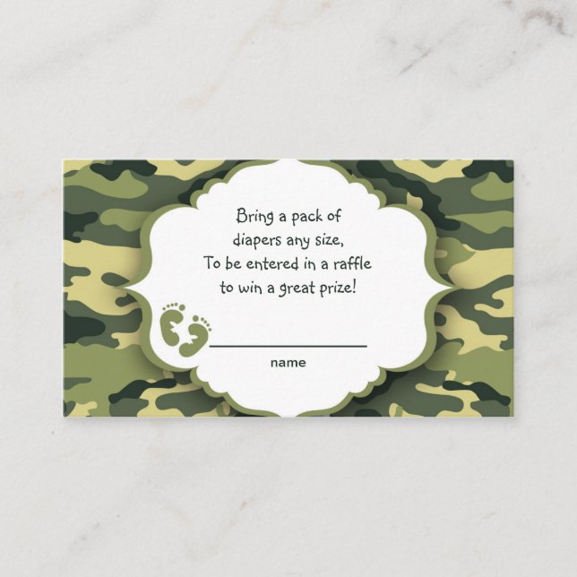 Bilhetes de rife Green Camo ou cartões de inserção (Frente)
