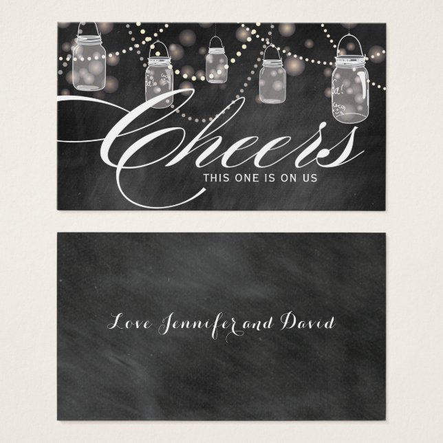 Bilhetes Mason Jars Russos - Embalagem de 100 (Frente & Verso)