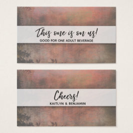Bilhetes Rustic Orange Beber c/ Escrita Manual Mod