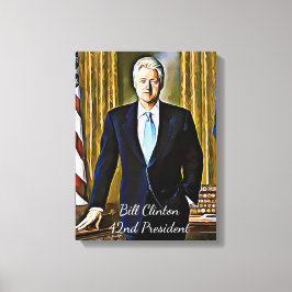 Bill Clinton 42º Presidente Keepsasaem Canvas Arte