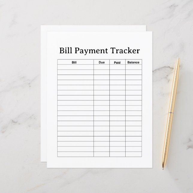 BILL PAYMENT TRACKER FLYER (Frente/Verso In Situ)