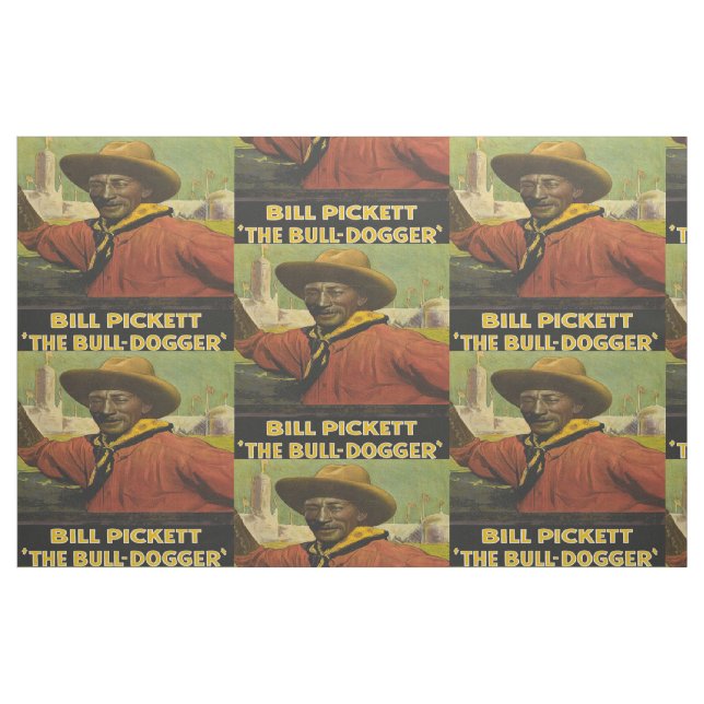 Bill Pickett Black Cowboy O Tecido SteerWrestler (Fat Quarter)