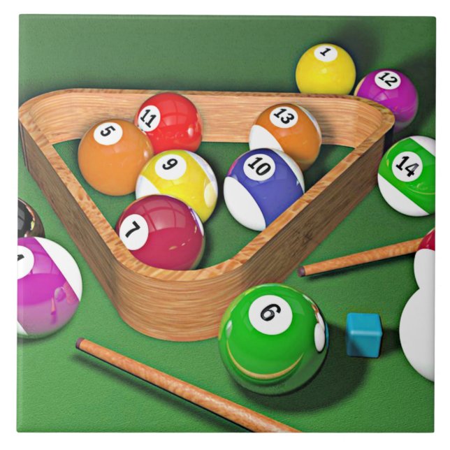 Billiard, arrume-os, design colorido, (Frente)