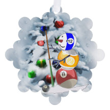 Billiard Ball Snowman Natal