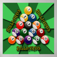 BILLIARDS BALLS POSTER