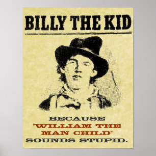 Billy engraçado o poster "querido" do miúdo