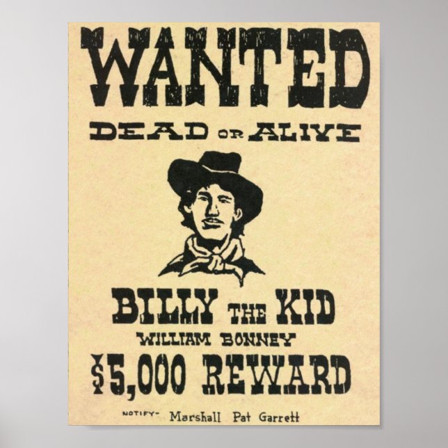 Billy the Kid Old Wild West queria Poster (Frente)