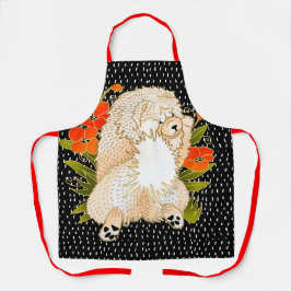 BINDI MINGSIE Cream Chow All-Over Impressão Apron