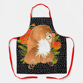 BINDI MINGSIE Red Chow All-Over Impressão Apron