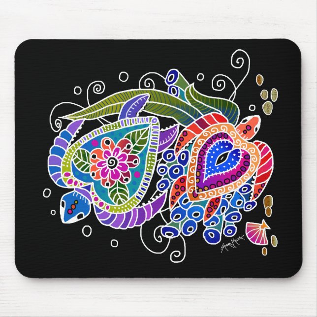 BINDI TURTLE mousepad - personalizar cor de fundo (Frente)