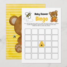 Bingo Chá de fraldas de Bumblebee Mel de Urso Boni