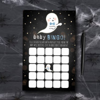 Bingo de Chá de fraldas de Halloween com Espírito