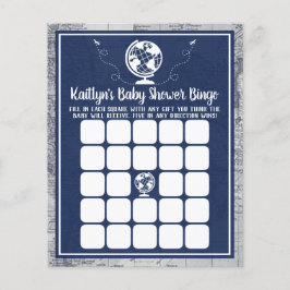 Bingo de Chá de fraldas de Mapa de Viagem de Avent